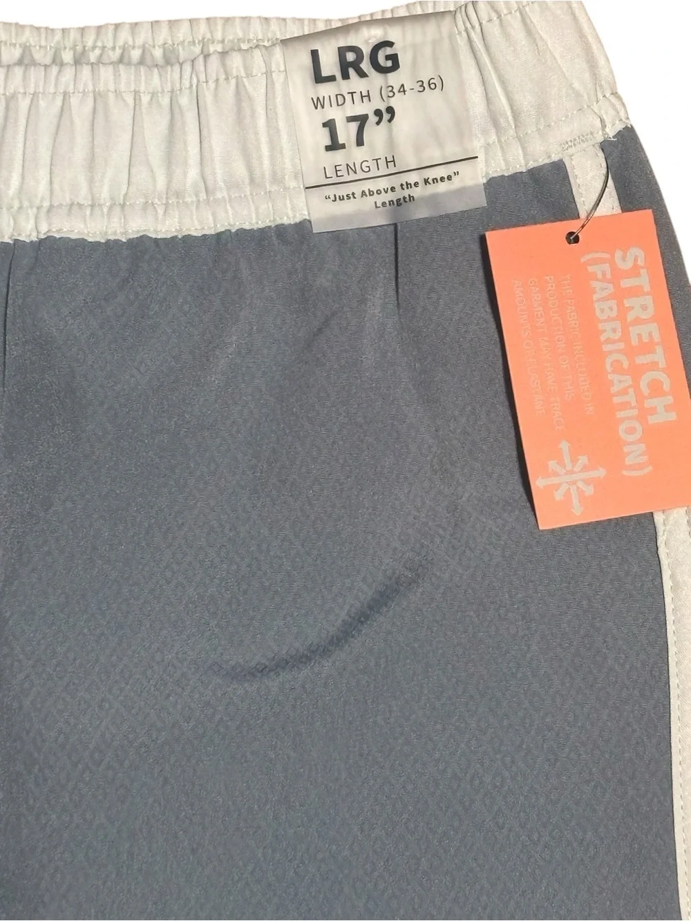 VISSLA Blue Swim Board Shorts with White Waistband & Pocket Accents